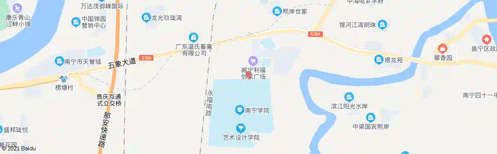 南宁南宁学院_公交站地图_南宁公交_妙搜公交查询2025