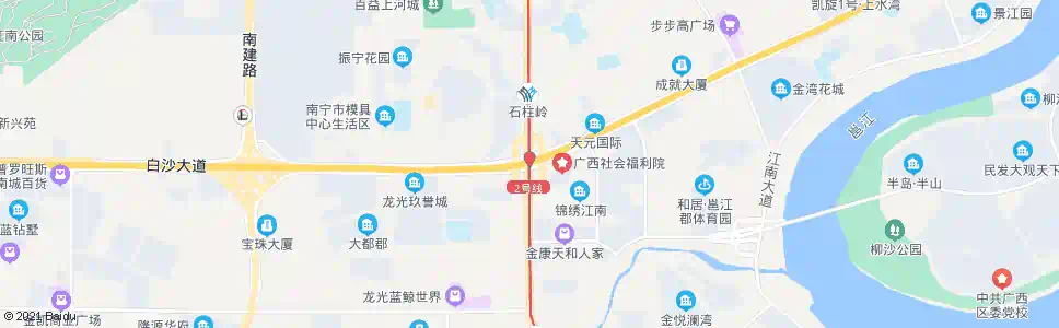 南宁星光白沙立交_公交站地图_南宁公交_妙搜公交查询2025