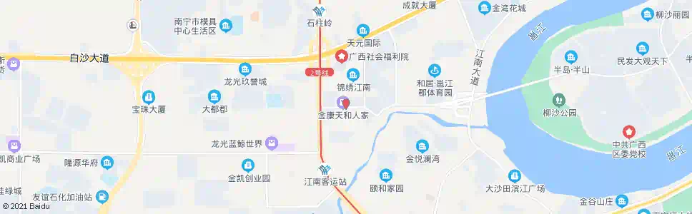 南宁燕敦星光路口_公交站地图_南宁公交_妙搜公交查询2025