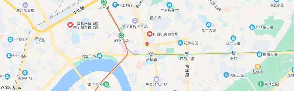 南宁民生新民路口_公交站地图_南宁公交_妙搜公交查询2025
