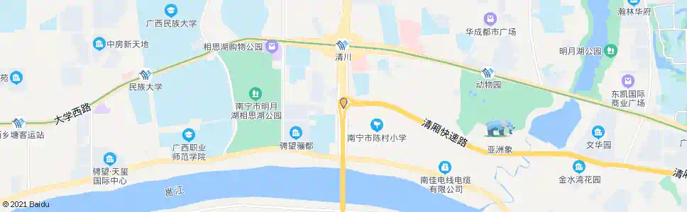 南宁清川桥北_公交站地图_南宁公交_妙搜公交查询2025