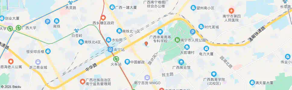 南宁东十三总部路口_公交站地图_南宁公交_妙搜公交查询2025