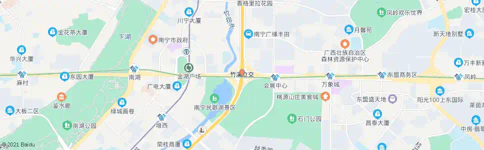 南宁竹溪立交_公交站地图_南宁公交_妙搜公交查询2025