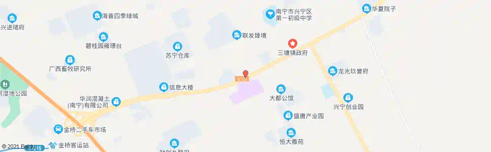 南宁昆仑旧邕宾路口_公交站地图_南宁公交_妙搜公交查询2025