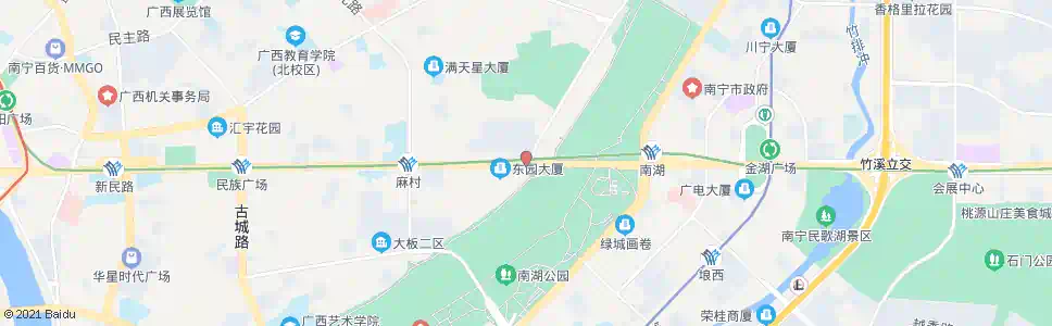 南宁民族茶花园路口_公交站地图_南宁公交_妙搜公交查询2025