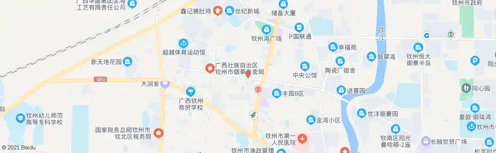钦州麒霏茶叶城_公交站地图_钦州公交_妙搜公交查询2025