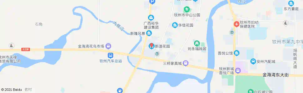 钦州新澳花园_公交站地图_钦州公交_妙搜公交查询2025
