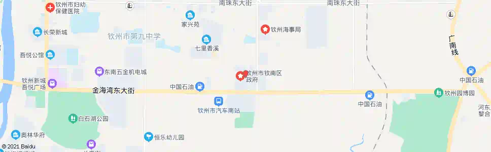 钦州钦南区行政中心_公交站地图_钦州公交_妙搜公交查询2025