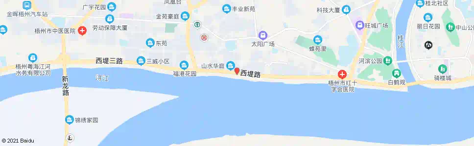 梧州西堤三路_公交站地图_梧州公交_妙搜公交查询2025