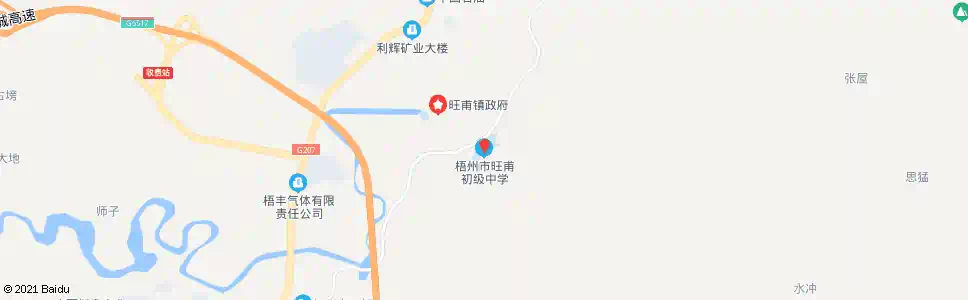 梧州旺甫中学_公交站地图_梧州公交_妙搜公交查询2025
