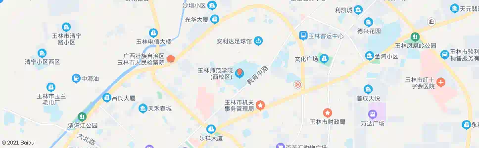 玉林玉林师院(西)_公交站地图_玉林公交_妙搜公交查询2025