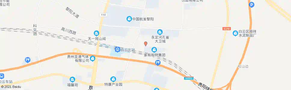 贵阳高川东路(中)_公交站地图_贵阳公交_妙搜公交查询2025