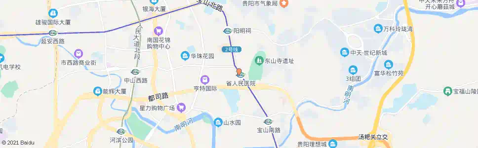 贵阳宝山南路口_公交站地图_贵阳公交_妙搜公交查询2025