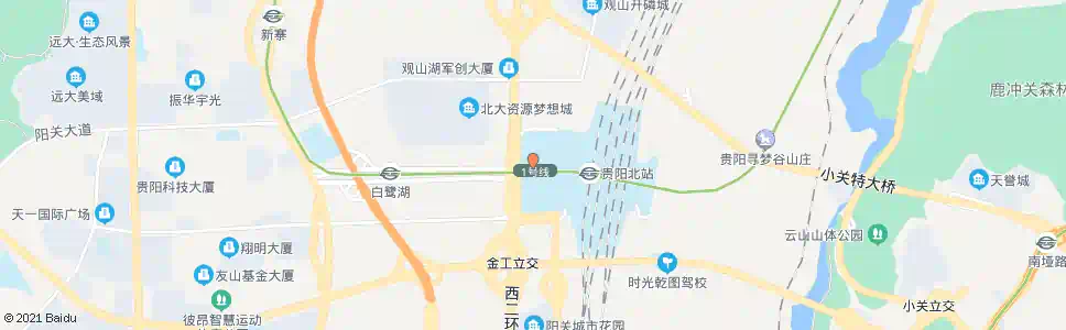 贵阳贵阳北站西广场_公交站地图_贵阳公交_妙搜公交查询2025
