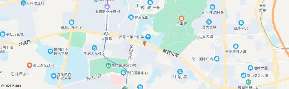 贵阳长岭南路(中)_公交站地图_贵阳公交_妙搜公交查询2025