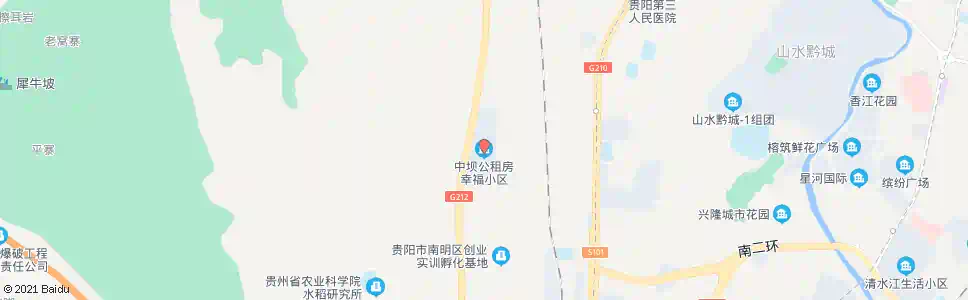 贵阳中坝幸福小区_公交站地图_贵阳公交_妙搜公交查询2025