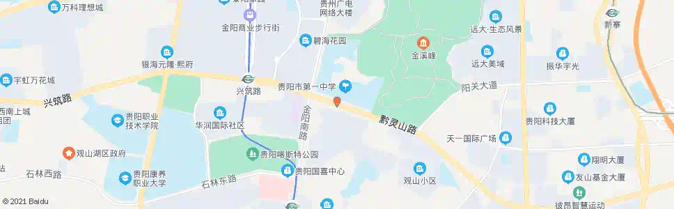 贵阳贵阳一中南_公交站地图_贵阳公交_妙搜公交查询2025