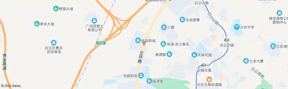 贵阳云环路(南)_公交站地图_贵阳公交_妙搜公交查询2025