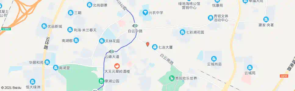 贵阳长山路口_公交站地图_贵阳公交_妙搜公交查询2025