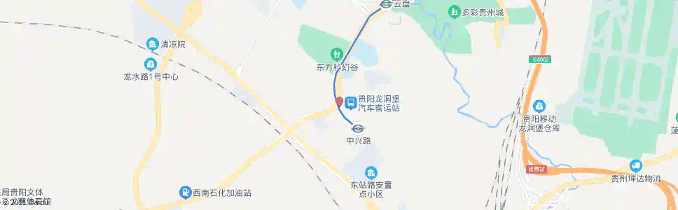 贵阳客运东站_公交站地图_贵阳公交_妙搜公交查询2025