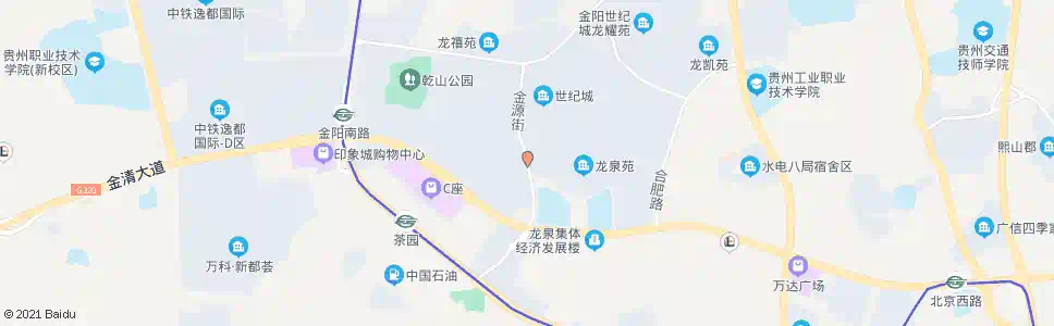 贵阳金源街(中)_公交站地图_贵阳公交_妙搜公交查询2025