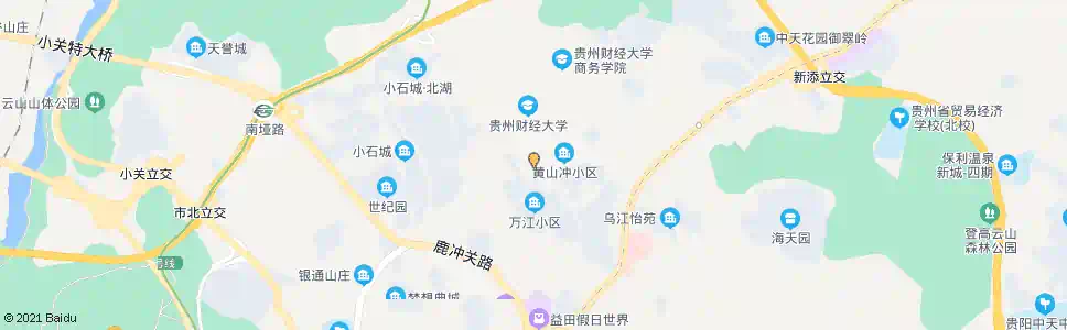 贵阳黄山冲新路_公交站地图_贵阳公交_妙搜公交查询2025
