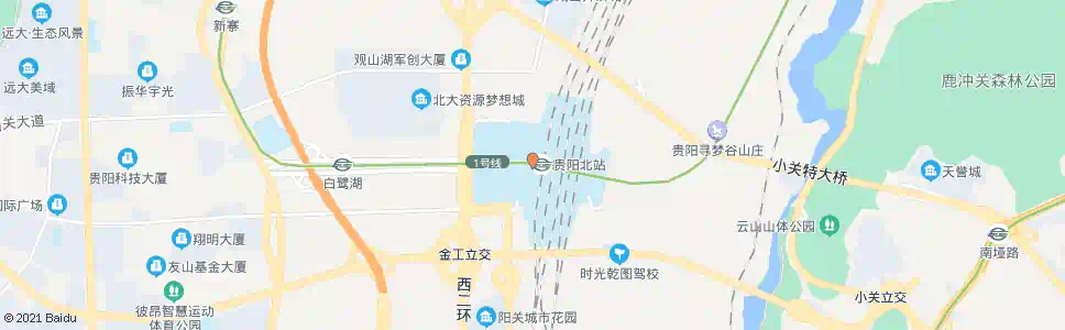 贵阳贵阳北站_公交站地图_贵阳公交_妙搜公交查询2025