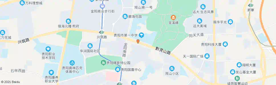 贵阳贵阳一中(南)_公交站地图_贵阳公交_妙搜公交查询2025