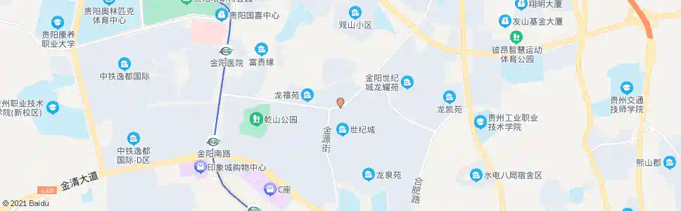 贵阳龙泉苑街(中)_公交站地图_贵阳公交_妙搜公交查询2025