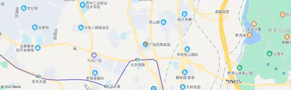 贵阳广信四季家园_公交站地图_贵阳公交_妙搜公交查询2025