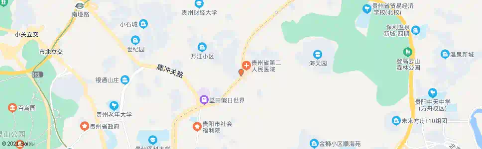 贵阳省二医_公交站地图_贵阳公交_妙搜公交查询2025