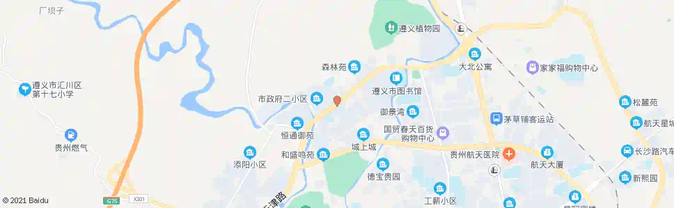 遵义市政府二小区_公交站地图_遵义公交_妙搜公交查询2025