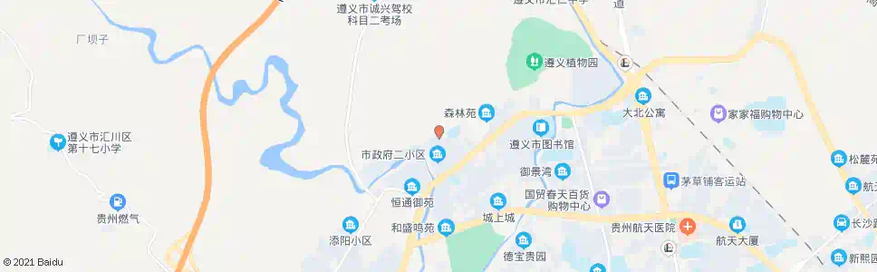 遵义政府二小区_公交站地图_遵义公交_妙搜公交查询2025
