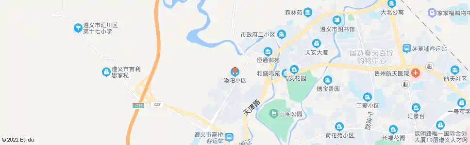 遵义添阳小区_公交站地图_遵义公交_妙搜公交查询2025