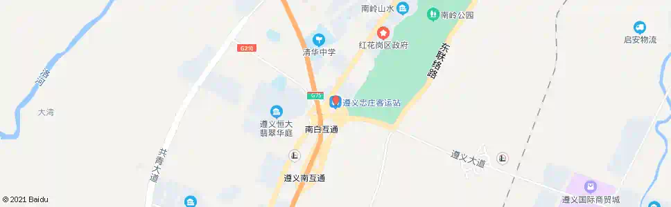 遵义忠庄_公交站地图_遵义公交_妙搜公交查询2025