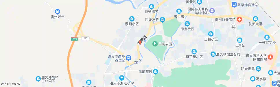 遵义三阁公园_公交站地图_遵义公交_妙搜公交查询2025