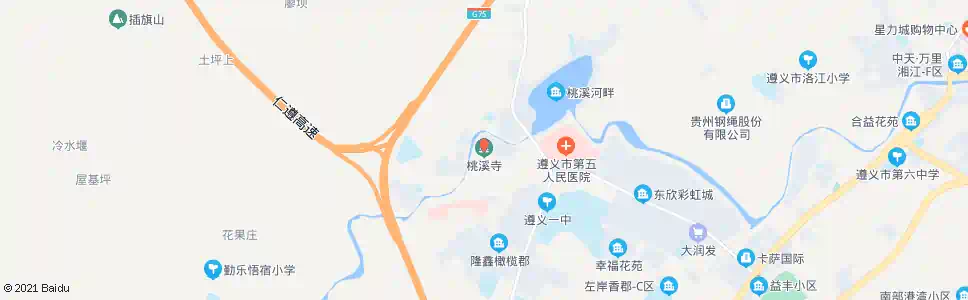 遵义桃溪寺_公交站地图_遵义公交_妙搜公交查询2025