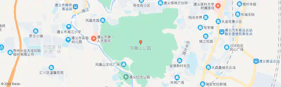 遵义凤凰山公园_公交站地图_遵义公交_妙搜公交查询2025