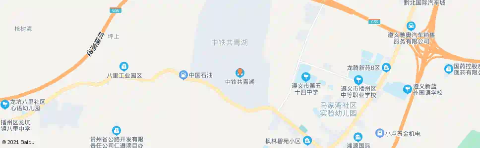 遵义共青湖_公交站地图_遵义公交_妙搜公交查询2025