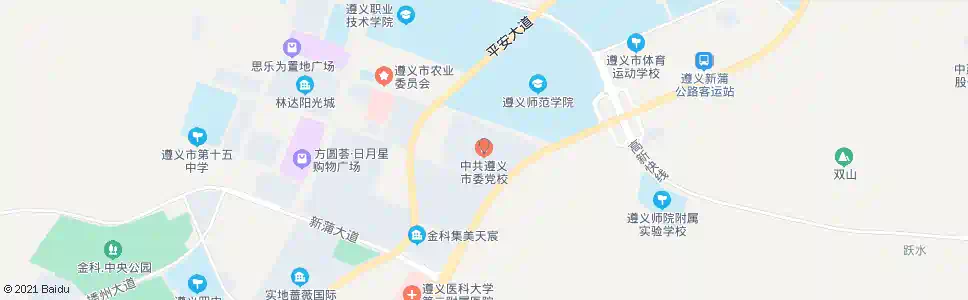 遵义遵义市委党校_公交站地图_遵义公交_妙搜公交查询2025