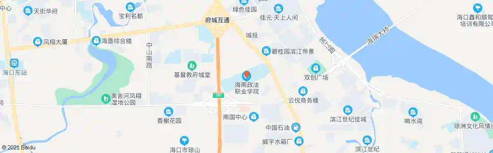 海口政法学院_公交站地图_海口公交_妙搜公交查询2025