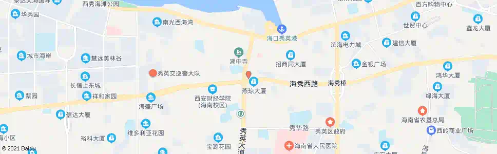 海口粮食局(海秀中路)_公交站地图_海口公交_妙搜公交查询2025