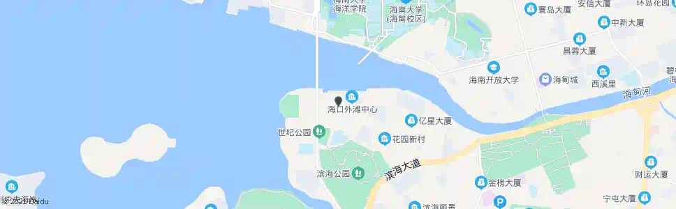海口外滩中心_公交站地图_海口公交_妙搜公交查询2025