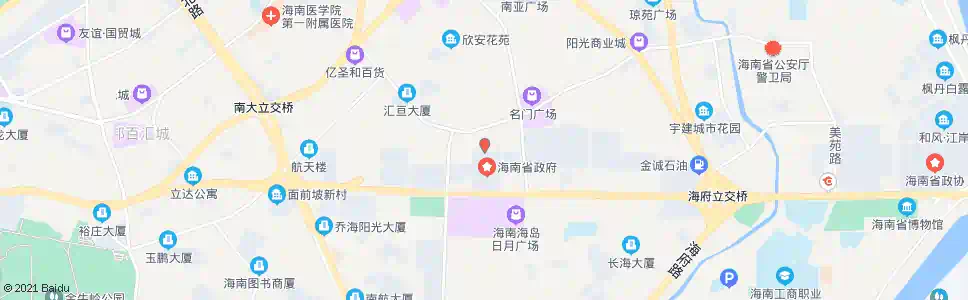 海口省政府北门_公交站地图_海口公交_妙搜公交查询2025