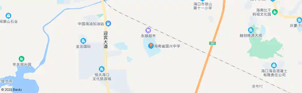 海口国兴中学路口_公交站地图_海口公交_妙搜公交查询2025