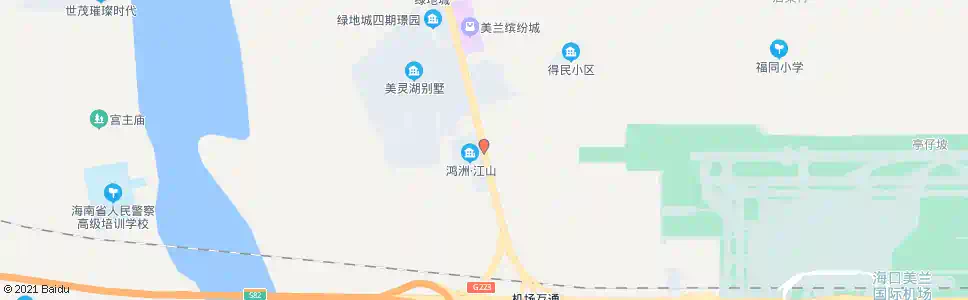 海口鸿洲江山_公交站地图_海口公交_妙搜公交查询2025