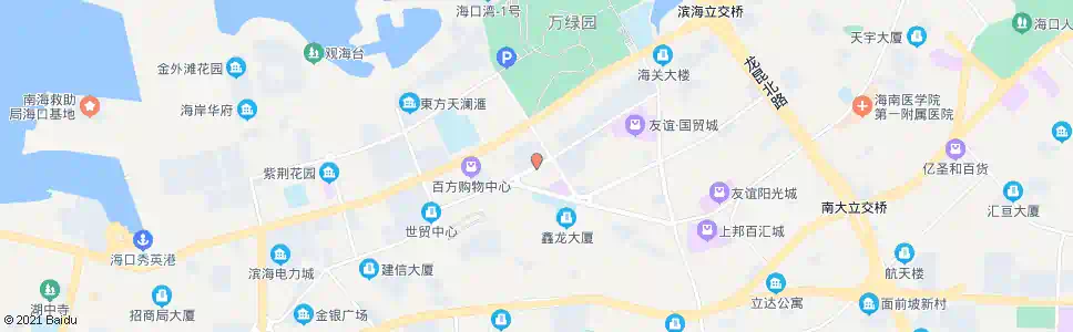 海口置地花园南门_公交站地图_海口公交_妙搜公交查询2025