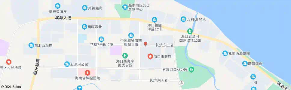 海口市政府办公区北门_公交站地图_海口公交_妙搜公交查询2025