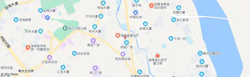 海口琼苑宾馆_公交站地图_海口公交_妙搜公交查询2025