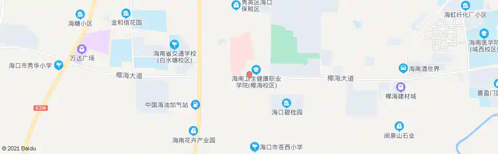 海口海医第二附属医院南门_公交站地图_海口公交_妙搜公交查询2025